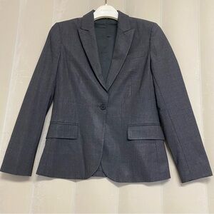 Theory Women’s Blazer Jacket Size 6 Wool Blend Grey Professional Office Corpcore